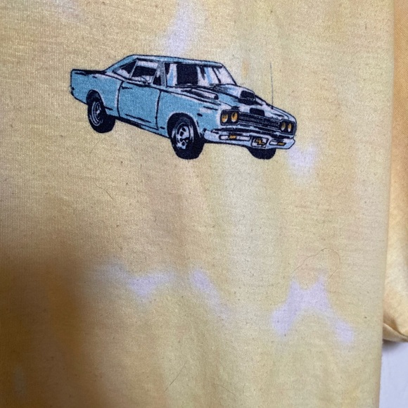 Yellow, tie-dye, motor show, t-shirt. - Picture 4 of 5